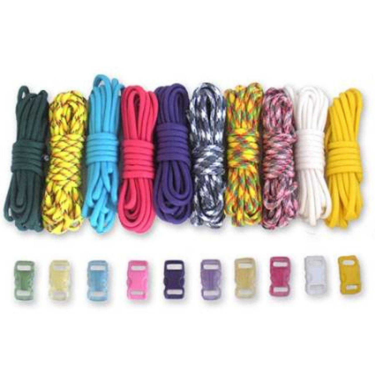 Paracord & Buckles Combo Kit - Neon